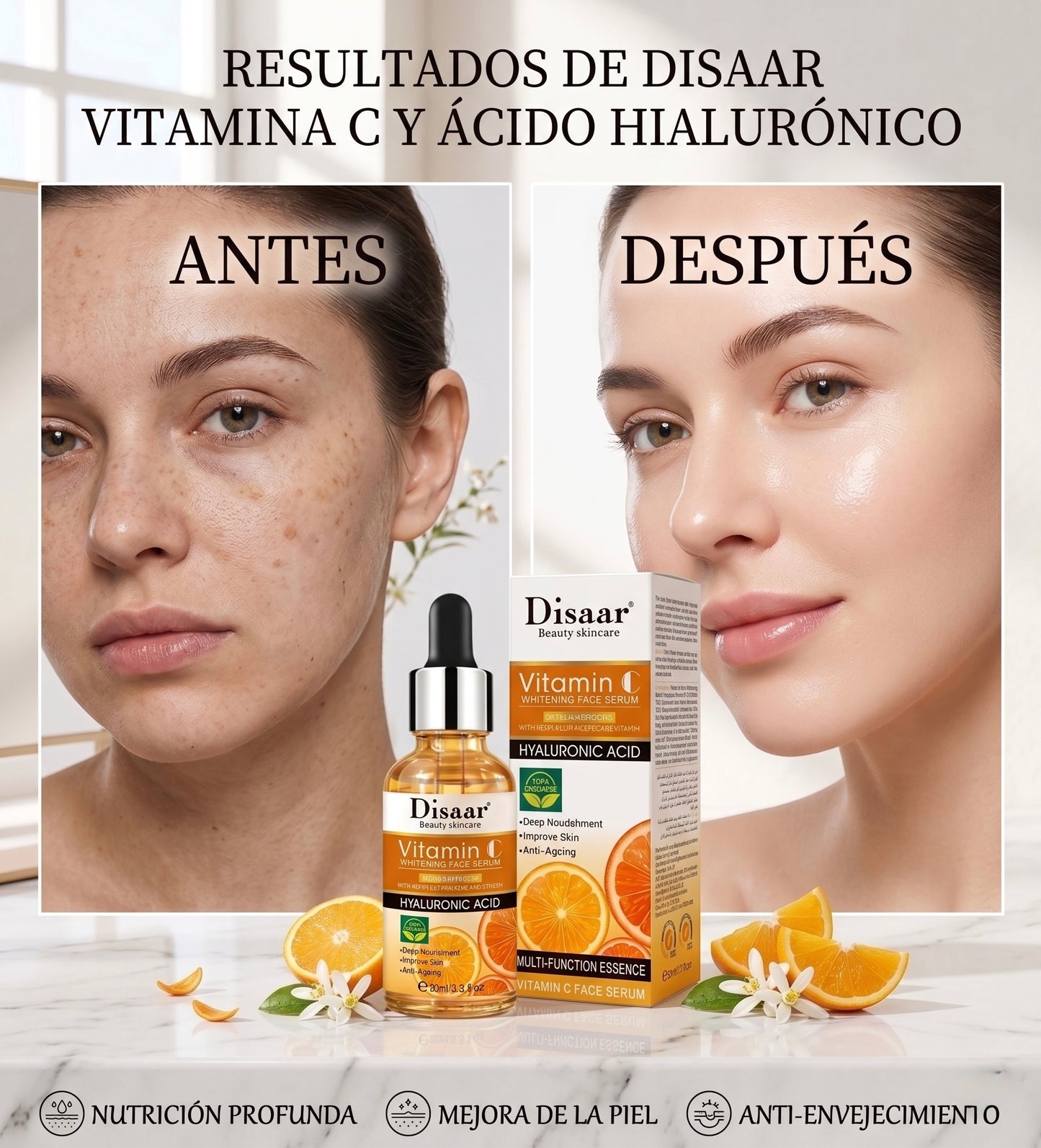 ✨ VitaGlow Pro™- Disaar - Serum Vitamina c + Acido Hialuronico