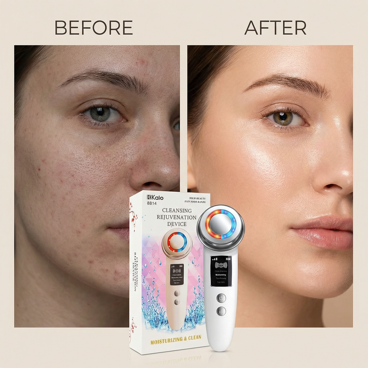 GlowPro™ Dual-Light Rejuvenation Device - Masajeador Facial